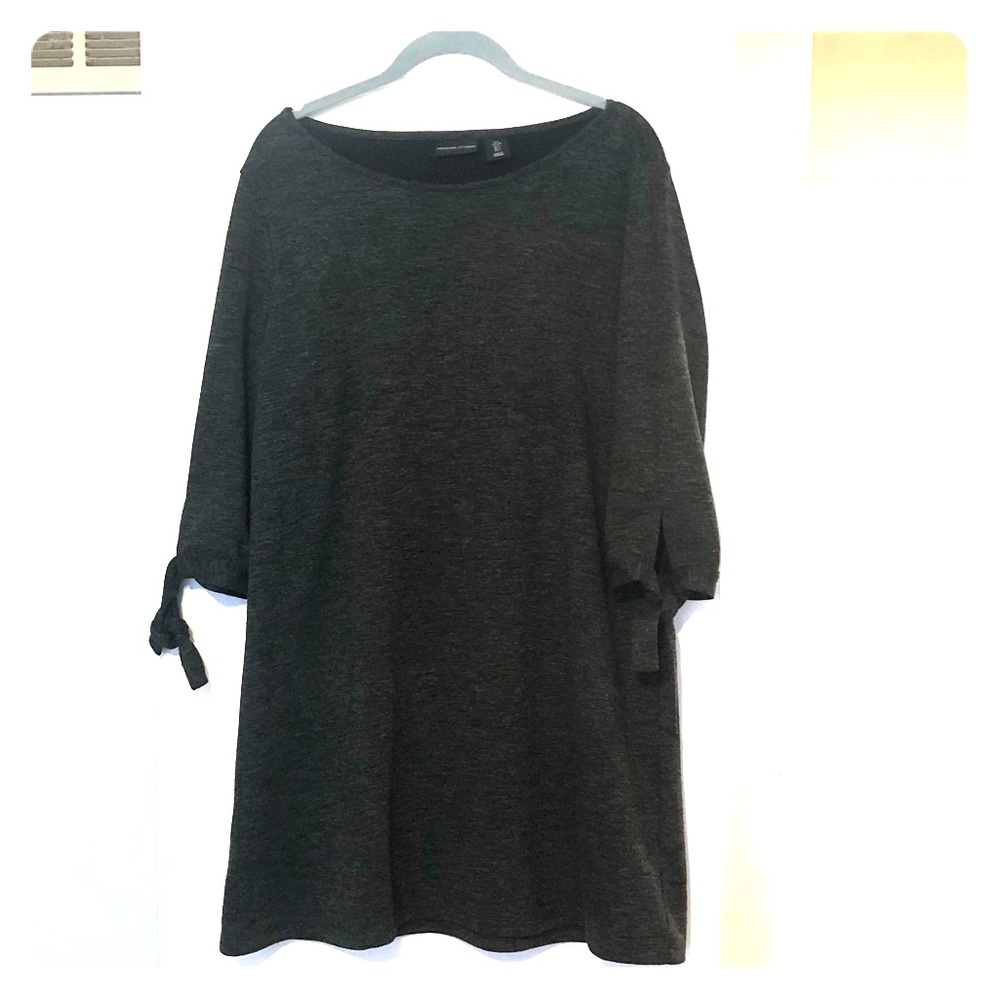 Charcoal gray tunic dress